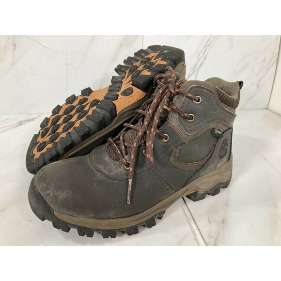 Timberland YOUTH Boys Mt Maddsen A1613 Waterproof Timber Dry Brown Boots Sz 1.5 - Picture 2 of 8
